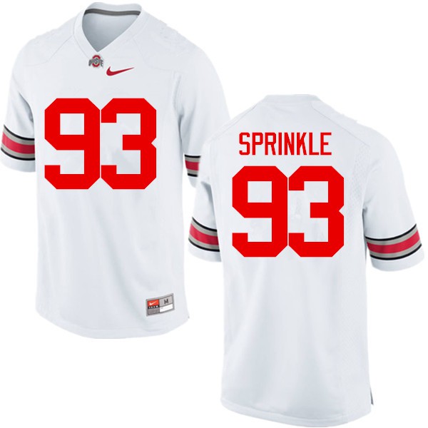 Ohio State Buckeyes #93 Tracy Sprinkle Men Stitch Jersey White OSU38937